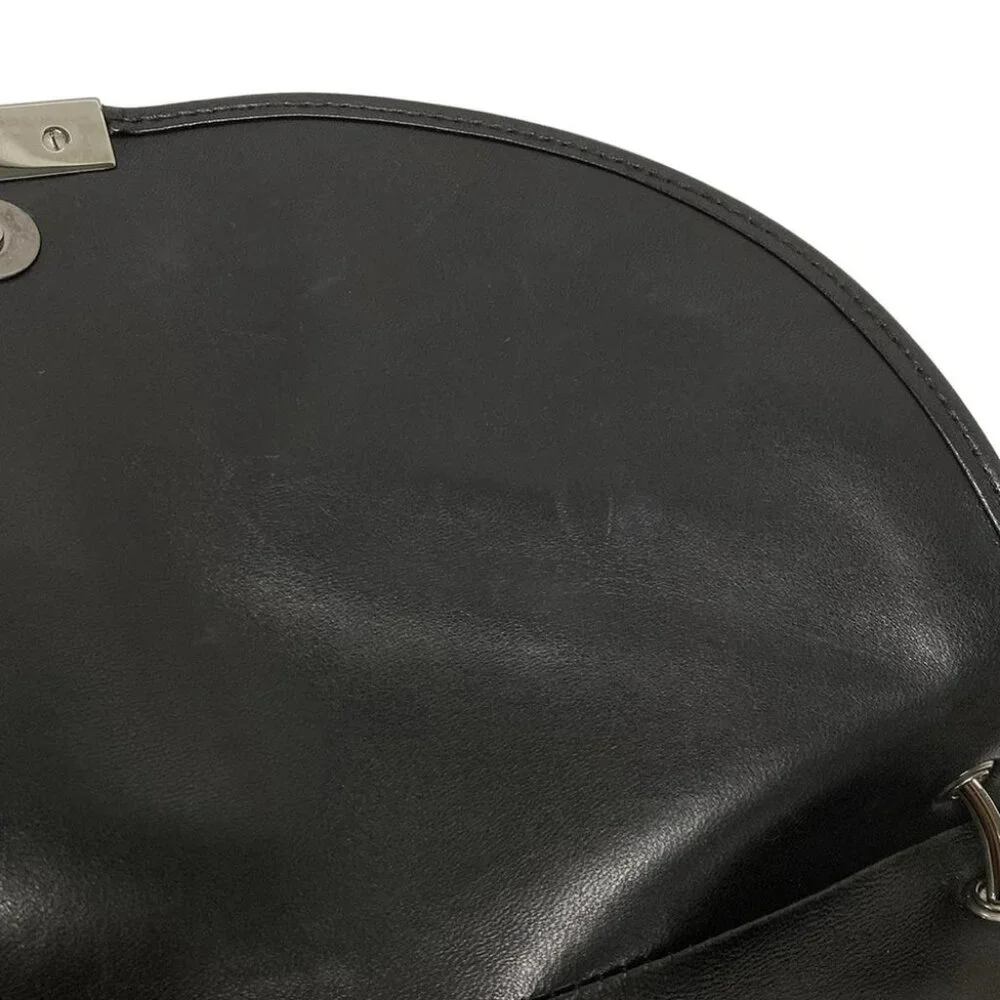 DIOR/ChristianDior Admit It - Black Leather Chemical Fiber Shoulder Bag - Picture 8 of 15